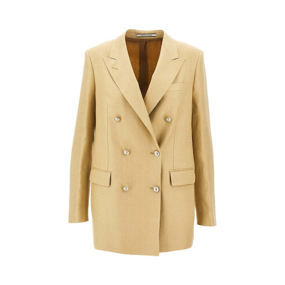 Tagliatore Jasmine Double-Breasted Linen Jacket